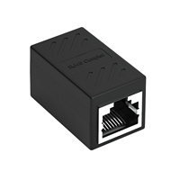 RJ45 Inline Coupler 8P8C Konektor Ekstensi Kabel LAN Ethernet Lurus dengan Kontak Tembaga Murni