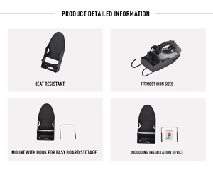 Meilleur support pour fer à vapeur en plastique noir pour hôtel - Product Image 4