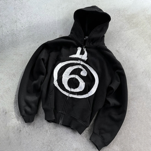 OEM Streetwear Autumn Winter Casual Customize Zipper Vintage Washed Men Hoodie - Product Image 1