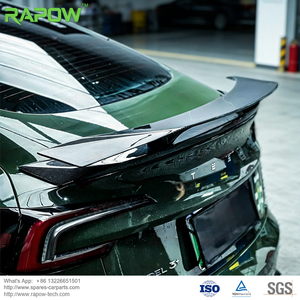 工厂直供 RAPOW 适用于特斯拉 Model 3 碳纤维改装套件 保险杠扰流板 前唇扩散器 后视镜盖 侧裙 - Product Image 2