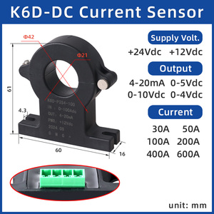 Sensor de Corriente Hall NJXSE K6D 30A 50A 100A 200A 300A 400A 500A 600A/DC 4-20mA 4V 10V Sensor Hall de Núcleo Dividido Fabricado - Product Image 2