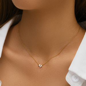 Colliers superposés CANNER en argent S925 avec pendentif papillon ajouré, perles et zircons géométriques, pour femme - Product Image 3