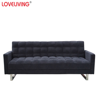 Sofá Cama de Tela de 3 Plazas, Estilo Nórdico, Personalizado de Fábrica OEM, para Decoración del Hogar, Sala de Estar, Dormitorio o Apartamento