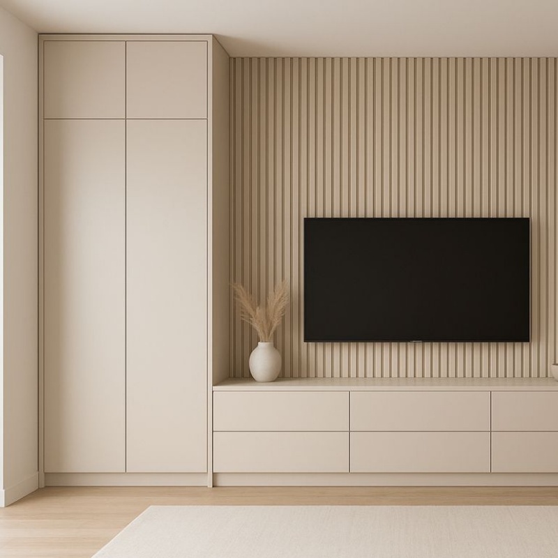 Modern European Minimalist Custom Living Room