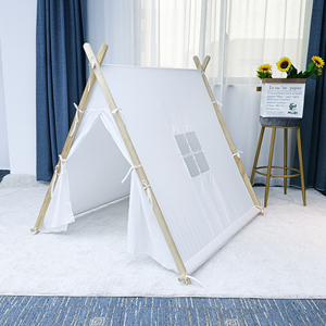 Tienda de campaña de lona de algodón para niños, juguete deportivo de interior plegable inspirado en el tipi <span class=keywords><strong>indio</strong></span> para uso en casa de juegos, venta al por mayor - Product Image 5
