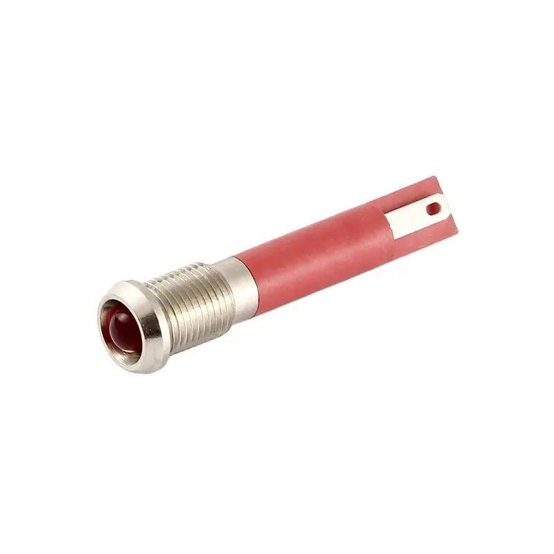 Diameter 6mm Signal Lamp 2.4~220V LED Indicator Lights With Red Light Color