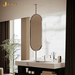 Miroir décoratif sur pied en acier inoxydable personnalisé C423 avec miroir rotatif pleine longueur pour hôtel - Product Image 4