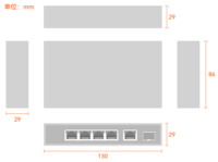 Switch PoE Gigabit 6 ports, 4 ports 802.3af/at 30W avec RJ45 et SFP Uplink pour caméras IP CCTV