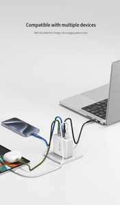 Câble <span class=keywords><strong>de</strong></span> charge rapide Type-C NIUBAILE 65W USB 3.0 Connecteurs <span class=keywords><strong>iPhone</strong></span> Gaine en nylon Cœur en cuivre étamé Longueur 0,9 m pour téléphones mobiles - Product Image 2