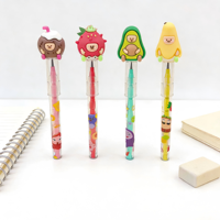 Ensemble de crayons mécaniques HB motif fruits (banane, avocat) avec mine de 2,0 mm, sans taille-crayon, éternel, pour la classe des élèves, papeterie