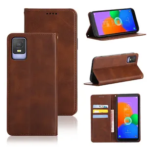 Lật Wallet trường hợp điện thoại cho TCL 50 5g 501 502 505 t509k từ cuốn sách PU Leather Bìa