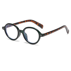 2025アンチブルーライト女性用楕円形眼鏡ヒョウブランドデザイナー光学レトロインスグラムフレームクリアメガネオタクメガネ - Product Image 6