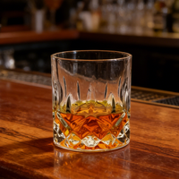 Verres à whisky en cristal à l'ancienne Shunstone, verres à whisky de luxe sans plomb, verres à whisky rotatifs pour bar à domicile, fête, verres à whisky