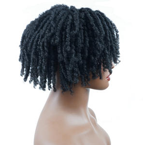 Patch <span class=keywords><strong>perruque</strong></span> <span class=keywords><strong>synthétique</strong></span> noir tresse sale africaine pièce de <span class=keywords><strong>perruque</strong></span> en fibre haute température <span class=keywords><strong>demi</strong></span>-tête couverture - Product Image 4