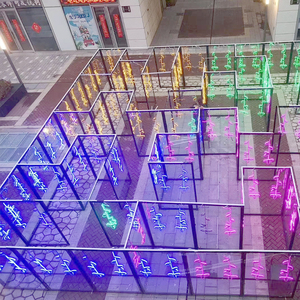ผู้ผลิตงานศิลปะแบบอินเทอร์แอคทีฟในสวนสาธารณะ เขาวงกตแสงอะคริลิกใส เขาวงกตกระจก - Product Image 6