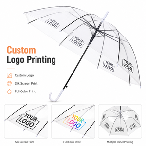 Parapluie transparent automatique pour le soleil et la pluie, double usage, long manche, avec logo personnalisé, cadeaux promotionnels et événements - Product Image 2
