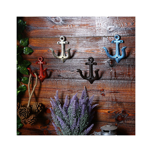 Ganchos de Pared Multifuncionales de Hierro Fundido Estilo Antiguo en Forma de Ancla, Juego de 4 Piezas para Colgar Abrigos, Sombreros y Toallas, para Uso en la Cocina - Product Image 3