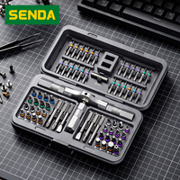 Kit d'outils de réparation portable avec tournevis magnétique et poignée à cliquet en T détachable