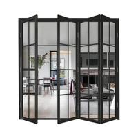 Portes pliantes en PVC imperméables, finies, durables, de conception moderne, à bas prix, pour l'intérieur de la maison, coulissantes, internes