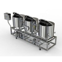 Équipement de micro-brasserie 200L à 3 cuves pour brassage domestique, en acier inoxydable 304, solution clé en main en promotion