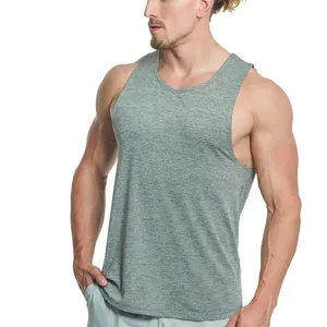 Herren atmungsaktive dehnbare schnell trocknende Stoff Workout Plain Gym Guys Stringers Tank Tops Männer Großhandel