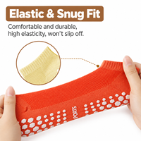 Chaussettes antidérapantes pour enfants, chaussettes basses avec grip en silicone sur toute la semelle, maille respirante, talon 3D, pour les jeux en intérieur, tout-petits et enfants