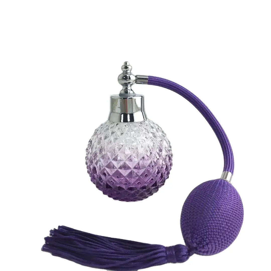 Hot Sale Fashion Color Fabric Air Gas Pump Bulb Spray Atomizer 100ミリリットルGlass Perfume Bottle