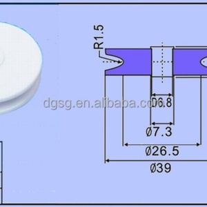Poulie en céramique solide blanche de haute précision CR2004-B04B6.8 - Product Image 5