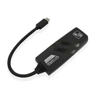 USB 3.1 Type C Gigabit RJ45 LAN Carte réseau Ordinateurs portables Ordinateurs de bureau Adaptateur Ethernet 10/100/1000mbps Interface USB 3.0 Externe Filaire
