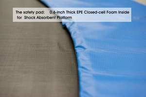 Cama trampolín interior grande segura de PVC plegable para niños adultos con red protectora - Product Image 3