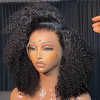 Proveedor Destacado: Pelucas de Cabello Humano con Encaje Frontal 13x4, Súper Doble Trama, Sin Pegamento, Rizado Voluminoso, Encaje HD Natural para Mujeres Negras