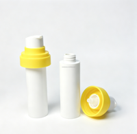 CMC - Flacon en verre sans air pour cosmétiques, rechargeable, OEM, transparent givré, à double paroi, vide, avec flacon intérieur en PP