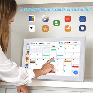 Cadre photo intelligent avec calendrier et horloge, écran tactile HD 1080P de 21,5 pouces, prise en charge MP3, lecture vidéo, Wi-Fi - Vente en gros usine - Product Image 2