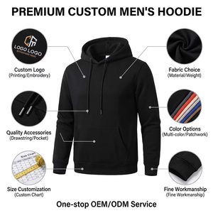 Sudaderas con Capucha Unisex Bordadas con Logotipo Personalizado, de Invierno, 300 g/m², Tejidas, de Algodón Grueso, Transpirables, Ecológicas, de Corte Regular - Product Image 3