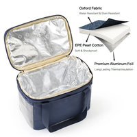 Sac Isotherme Épais en Feuille d'Aluminium, Sac Glacière Portable, Boîte de Pique-nique, Sac Thermique Isotherme à Main pour Bureau et École