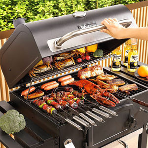 Estufa de barbacoa de acero inoxidable de carbón de estilo moderno, horno de cocina para pollo, ahumador, cocina, barbacoa al aire libre, portátil - Product Image 4