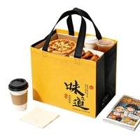 Sac non tissé à ouverture supérieure, thermosoudé par ultrasons, en stock, pour pizza