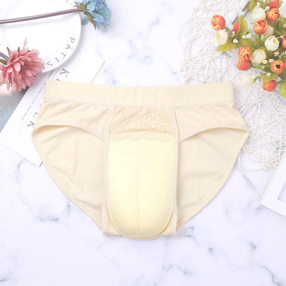 Crossdresser Mannen Lace Gaff Slipje Ondergoed Shaping Slip Gemaakt van