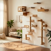 Arbre à chat en bois massif, meubles pour chat sur mesure, structure d'escalade multi-styles pour la maison moderne