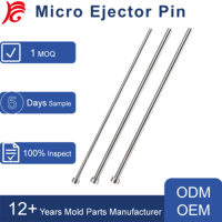 Perno microexpulsor DIN 1530 38CrMoAl, diámetro de perno 1mm 1.5mm 2mm 2.5mm, nitrurado para moldeo por inyección, precio de fábrica