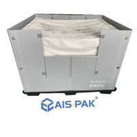 Boîte de palette en plastique pliable réutilisable et retournable avec cloisons de séparation pour le chargement