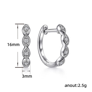Orecchini a Cerchio Minimalisti Intrecciati, Piccoli Orecchini Rotondi Stile Ear Cuff per Donna, Gioielli di Moda Quotidiana - Product Image 4