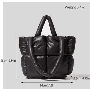 กระเป๋าแฟชั่นตามสั่งกระเป๋าสะพายไหล่ลงบุนวมนุ่มกันน้ำสำหรับผู้หญิงหรูหรา - Product Image 3