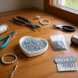 Il Abalorios - Cuentas de Plata de 4 mm para la Fabricación de Joyas, Paquete de 50 g - Product Image 3