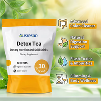 Complément Détoxifiant Bio Naturel Minceur et Nettoyage du Côlon Plus, Marque Privée, Soutien Digestif, Saveur Citron, Thé Détox 14 Jours