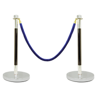 Barrière de contrôle de foule rétractable de luxe personnalisée avec corde bleue et support