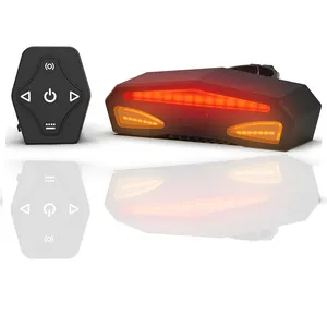 LED Rechargeable Bicycle Tail Light Safety Warning Bicycle Turn Signal LED Tail Light