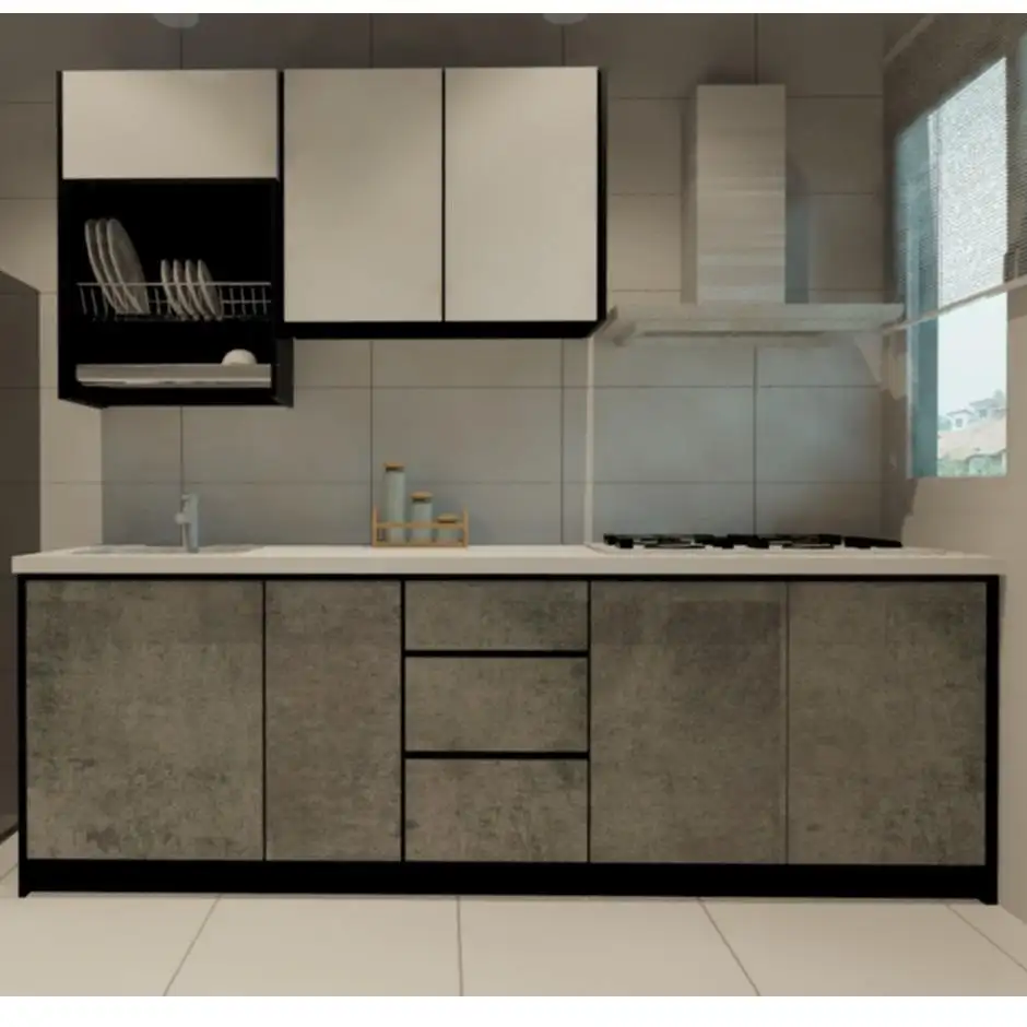 Harga pabrik furnitur standar Australia kabinet dapur Modern kabinet dapur terjangkau furnitur dapur