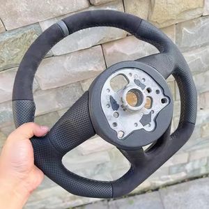 Volant de direction semi-perforé entièrement perforé pour <span class=keywords><strong>Audi</strong></span> A3 A4 A5 S3 S4 S5 2017-2022 B9 Volant en cuir à fond plat Sport - Product Image 2