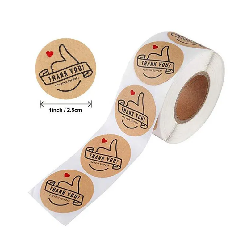2021 Hot Sale Wholesale Thank You Stickers Custom Logo Thank You Label Sticker On Boxes